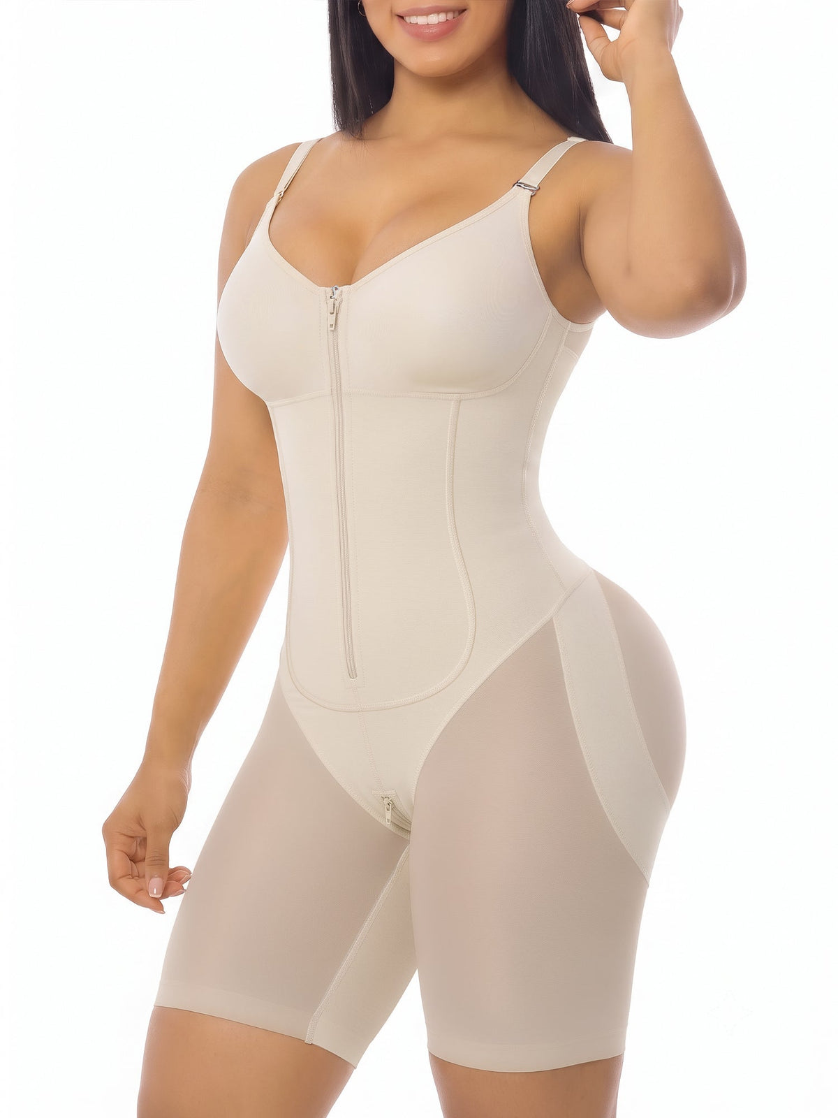 U-Shaped 3-Layer Fajas Shapewear Bodysuit